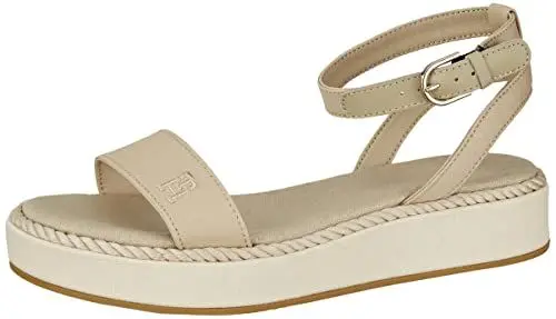 Produktbild: Tommy Hilfiger Damen Sandalen Rope Flatform Sommer, Beige (Sandalwood), 41 EU