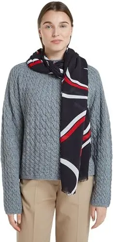 Produktbild: Tommy Hilfiger Damen Schal Tuch, Blau (Space Blue), Einheitsgröße