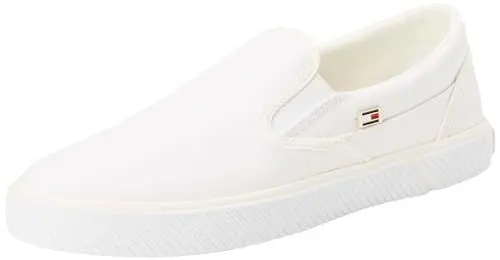 Produktbild: Tommy Hilfiger Damen Schuhe Canvas Slip-On Slipper, Weiß (White), 39