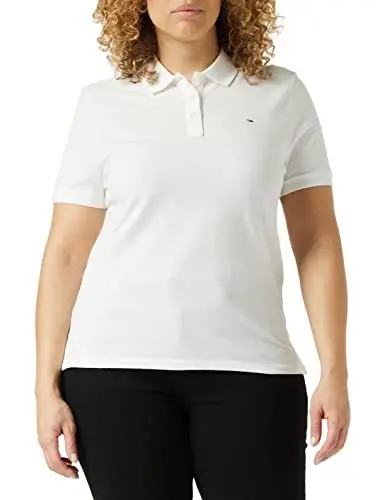Produktbild: Tommy Hilfiger Damen Slim Polohemd, Weiß, S
