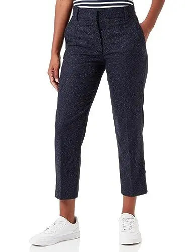 Produktbild: Tommy Hilfiger Damen Slim Straight Wool Pant WW0WW41179 Gewebte Hosen, Blau (Desert Sky), 32