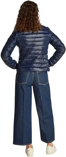 Produktbild: Tommy Hilfiger Damen Steppjacke Mock Neck Leicht, Blau (Dark Night Navy), M