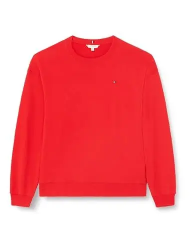 Produktbild: Tommy Hilfiger Damen Sweatshirt Curve ohne Kapuze, Rot (Fierce Red), 46