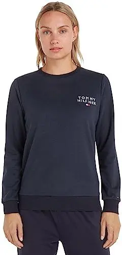 Produktbild: Tommy Hilfiger Damen Sweatshirt ohne Kapuze, Blau (Desert Sky), M