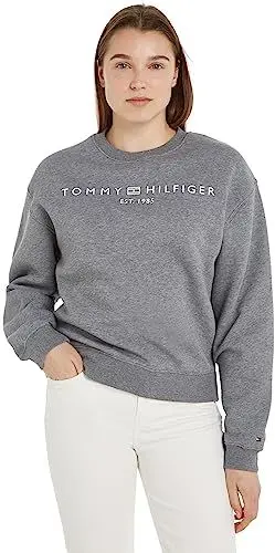 Produktbild: Tommy Hilfiger Damen Sweatshirt ohne Kapuze, Grau (Medium Heather Grey), L