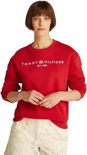 Produktbild: Tommy Hilfiger Damen Sweatshirt ohne Kapuze, Rot (Primary Red), M