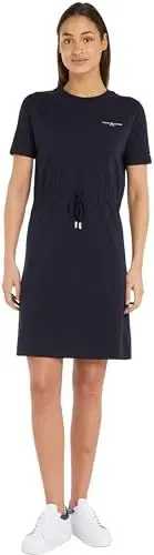 Produktbild: Tommy Hilfiger Damen T-Shirt Kleid 1985 Reg Mini Baumwolle, Blau (Desert Sky), M