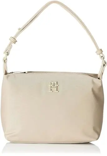 Produktbild: Tommy Hilfiger Damen Tasche Poppy Shoulder Bag mit Reißverschluss, Beige, Einheitsgröße