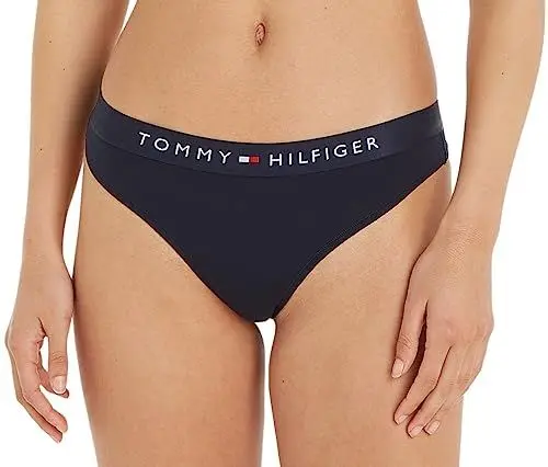 Produktbild: Tommy Hilfiger Damen String Tanga, Blau (Desert Sky), 3XL