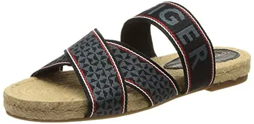Produktbild: Tommy Hilfiger Damen Tommy Webbing Flat Espadrille Flache Sandale, Desert Sky, 39 EU