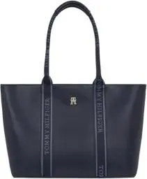Produktbild: Tommy Hilfiger Damen Tote Bag Tasche mit Logo, Blau (Space Blue), Einheitsgröße