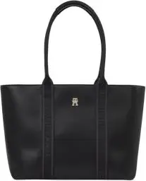 Produktbild: Tommy Hilfiger Damen Tote Bag Tasche mit Logo, Schwarz (Black), Einheitsgröße
