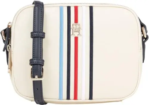 Produktbild: Tommy Hilfiger Damen Umhängetasche Poppy Crossover Klein, Weiß (Calico), Einheitsgröße