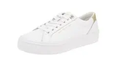 Produktbild: Tommy Hilfiger Damen Vulcanized Sneaker Essential Vulc Leather Sneaker Schuhe, Weiß (White), 37 EU