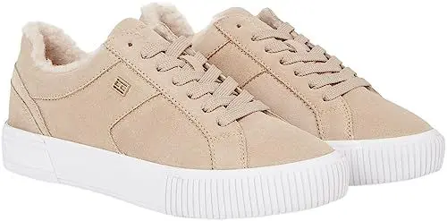 Produktbild: Tommy Hilfiger VULC SUEDE SNEAKER LO Vulkanisierte Sneaker Damen, Beige (Merino), 37 EU