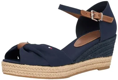 Produktbild: Tommy Hilfiger Damen Wedge Espadrilles Keilabsatz, Blau (Space Blue), 40