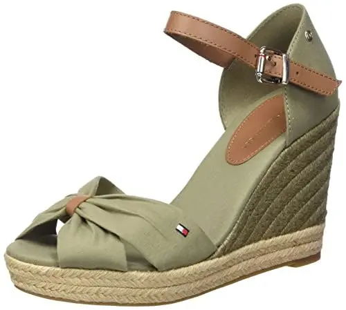 Produktbild: Tommy Hilfiger Damen Wedge Espadrilles Keilabsatz, Grün (Woodridge), 41 EU
