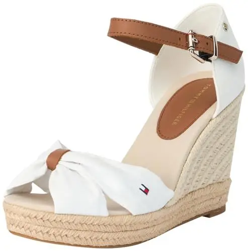 Produktbild: Tommy Hilfiger Damen Wedge Espadrilles Keilabsatz, Weiß (Ecru), 40