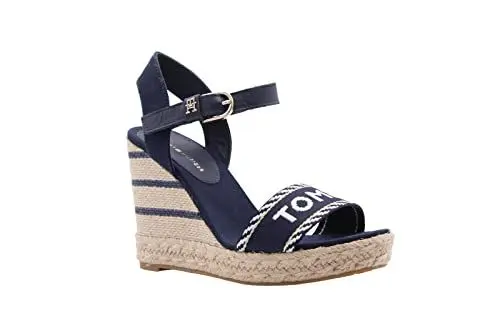 Produktbild: Tommy Hilfiger SEASONAL WEBBING WEDGE Wedge-Espadrilles Damen, Blau (Space Blue), 41 EU