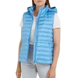 Produktbild: Tommy Hilfiger Damen Weste Feminine LW Down Vest Steppweste, Blau (Hydrangea Blue), M