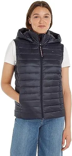 Produktbild: Tommy Hilfiger Damen Weste Logo Steppweste, Blau (Desert Sky), L
