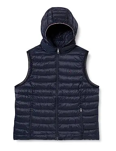 Produktbild: Tommy Hilfiger Damen Weste Padded Global Stripe Steppweste, Blau (Desert Sky), 48