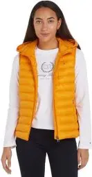 Produktbild: Tommy Hilfiger Damen Weste Padded Global Stripe Steppweste, Orange (Rich Ochre), M