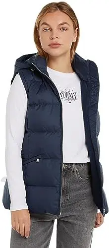 Produktbild: Tommy Hilfiger Damen Weste Recycled Down Steppweste, Blau (Desert Sky), M
