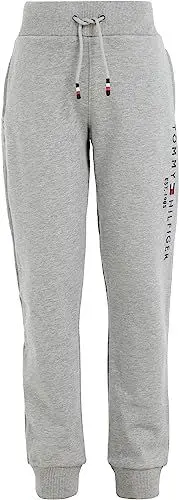 Produktbild: Tommy Hilfiger Kinder Unisex Jogginghose Essential Sweatpants aus Bio-Baumwolle, Grau (Light Grey Heather), 14 Jahre