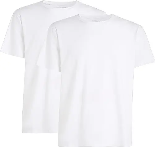 Produktbild: Tommy Hilfiger Herren 2er Pack T-Shirts Rundhalsausschnitt, Weiß (White/White), XXL