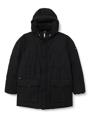 Produktbild: Tommy Hilfiger Herren BT-Rockie Non FUR DOWN Parka-B MW0MW34091 Daunenjacken, Schwarz (Black), XXL