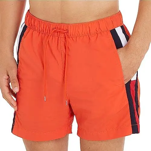 Produktbild: Tommy Hilfiger Herren Badehose SF Medium Drawstring Lang, Orange (Deep Orange), S