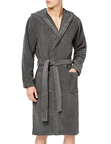 Produktbild: Tommy Hilfiger Herren Bademantel Frottee, Grün (Magnet), XL