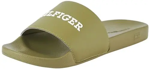 Produktbild: Tommy Hilfiger HILFIGER RAISED POOL SLIDE Schlappen Herren, Grün (Mash Green), 42 EU