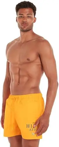 Produktbild: Tommy Hilfiger Herren Badeshorts Medium Drawstring Mittellang, Orange (Daylight Orange 212-280), XL