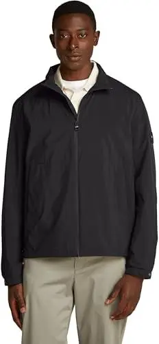Produktbild: Tommy Hilfiger Herren Blouson Jacke Branded mit Reißverschluss, Schwarz (Black), L