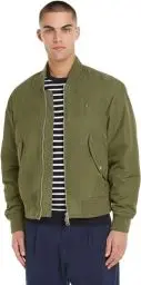 Produktbild: Tommy Hilfiger Herren Bomberjacke Authentic Bomber mit Reißverschluss, Grün (Utility Olive), 3XL