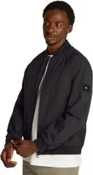 Produktbild: Tommy Hilfiger Herren Bomberjacke Branded mit Baseballkragen, Schwarz (Black), M