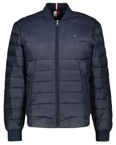 Produktbild: Tommy Hilfiger Herren Bomberjacke Packable Recycled Quilt Bomber Steppjacke, Blau (Desert Sky), L