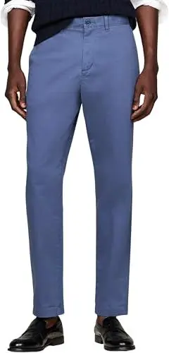 Produktbild: Tommy Hilfiger Herren Chino Hose Harlem Tapered Fit, Blau (Aegean Sea), 40W/32L
