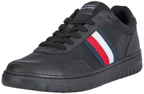 Produktbild: Tommy Hilfiger Herren Court Sneaker Low Top, Schwarz (Black), 45