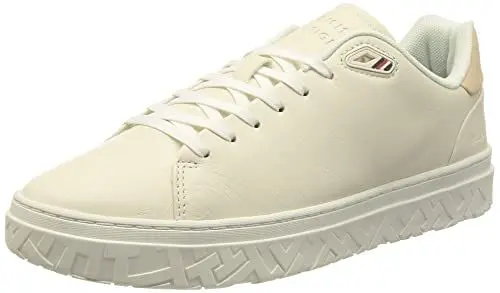 Produktbild: Tommy Hilfiger Herren Cupsole Sneaker Modern Iconic Court Cup Leather Schuhe , Weiß (Ecru), 41 EU