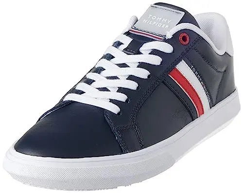 Produktbild: Tommy Hilfiger ESSENTIAL LEATHER CUPSOLE Cupsole Sneaker Herren, Blau (Desert Sky), 44 EU