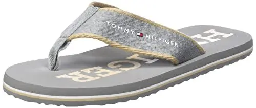 Produktbild: Tommy Hilfiger Herren Flip Flops Classic Beach Sandal Badeschuhe, Grau (Antique Silver), 40