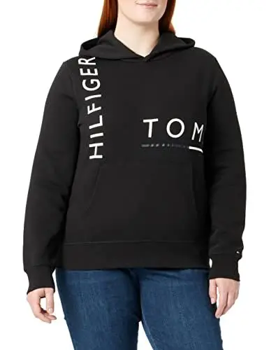 Produktbild: Tommy Hilfiger Herren Graphic Off Placement Hoody MW0MW28760 Hoodies, Schwarz (Black), S
