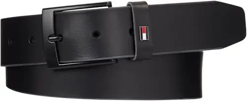 Produktbild: Tommy Hilfiger Herren Gürtel Adan Leather 3.5 Ledergürtel, Schwarz (Black), 115