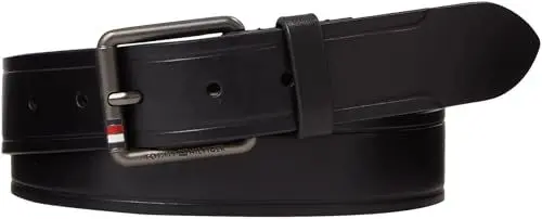 Produktbild: Tommy Hilfiger Herren Gürtel Casual 3.5 Ledergürtel, Schwarz (Black), 80