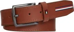 Produktbild: Tommy Hilfiger Herren Gürtel Denton Corporate Ledergürtel, Braun (Cognac), 80