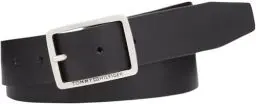 Produktbild: Tommy Hilfiger Herren Gürtel Jeans Buckle 3.5 Ledergürtel, Schwarz (Black), 90 cm