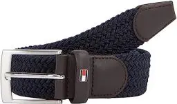 Produktbild: Tommy Hilfiger Herren Gürtel New Adan Belt 3,5 cm Stoffgürtel, Blau (Sky Captain), 100 cm
